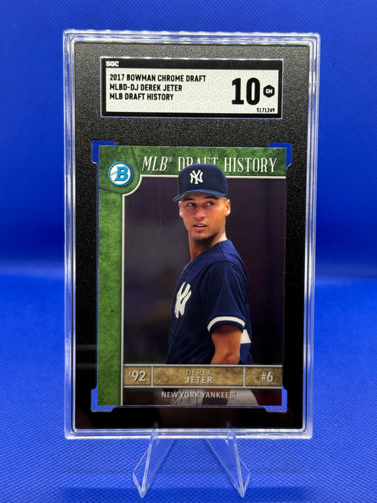 2017 Bowman Draft #MLBD-DJ Derek Jeter MLB Draft History PSA 10 Yankees - SGC 10