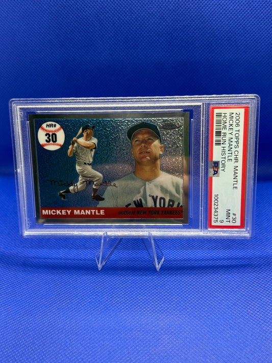 2006 Topps CHR. Mantle #30 - Mickey Mantle Home Run History - PSA 9